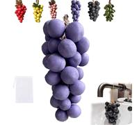 Handmade Grape Cluster Soap on a Rope - Natural Cold Process Bar with Purple Grape Fragrance for Face, Body & Shower, Decorative Bathroom Decor & Gift-Ready Artisan Soap (#6)