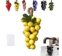 Handmade Grape Cluster Soap on a Rope - Natural Cold Process Bar with Purple Grape Fragrance for Face, Body & Shower, Decorative Bathroom Decor & Gift-Ready Artisan Soap (#3)