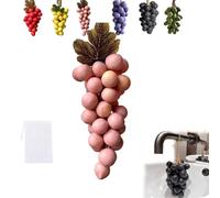 Handmade Grape Cluster Soap on a Rope - Natural Cold Process Bar with Purple Grape Fragrance for Face, Body & Shower, Decorative Bathroom Decor & Gift-Ready Artisan Soap (#5)