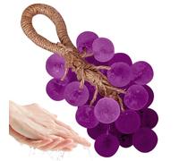 Handmade Grape Crystal Soap - Shampoo Bar for Skin Cleansing | Simulated Grape Cluster with Refreshing Scent, Hydrating Body and Hand Wash, Portable Travel Shower and Spa Accessory