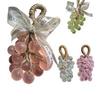 Handmade Grape Soap on A Rope, Grape Cluster Soap for Hand Face, Natural Cold Process Artisan Soaps, Christmas Birthday Gift for Men and Women (30pills,Pink)