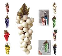 Handmade Grapes-Shaped Soaps, Grape Soap On A Rope, Natural Cold Process Artisan Soaps For Face, Body Shower & Hands, Washing Hands And Fresh Air (white)