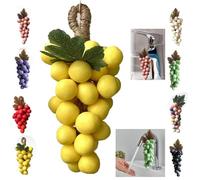 Handmade Grapes-Shaped Soaps, Grape Soap On A Rope, Natural Cold Process Artisan Soaps For Face, Body Shower & Hands, Washing Hands And Fresh Air (yellow)