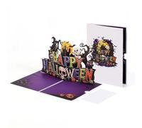Handmade Halloween Popup Card With Ghost Pumpkin Paper Sculpture