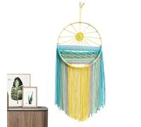 Handmade Home Decor - Sun Wall Decor - Macrame for Bedroom, Sunset Wall Hanging Boho Art with Cotton Thread and Wood Dream Catcher Design Ideal para la decoración de la puerta delantera o de la