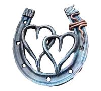 Handmade Horseshoe, Cast Horseshoe Wall Decor, Good Lucky Hand with Lo