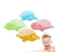 Handmade Kids Soap, Turtle Shape Bath Soap, Gentle Moisturizing Cleanser, Natural Mild Formula, 4-Pack, Bath and Body Care for Boys, Girls, 6x4x2cm Multicolor