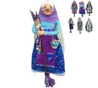 Handmade Kitchen Witch Dolls, Kitchens Witches Dolls Kit for Good Luck, Wizard Statues and Figurines, Charm Home Decor, Witches Hanging Doll for Cooking Decoration, Unique Gifts Friends(#E)