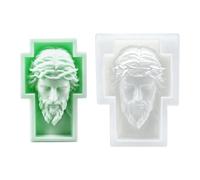 Handmade Making Jesus Non-stick Mould | Christian Silicone Molds | Cross Making Mold for Offices Home Room School Home Desktop Thanksgiving Holiday Birthday