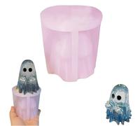 Handmade Middle Finger Ghost Ornament Resin Mold，Halloween Funny Transparent 3D Ghost Shape Statue,Personalized DIY Art Gift Home Indoor Decor