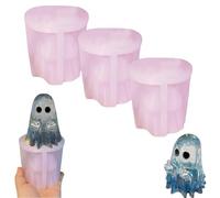 Handmade Middle Finger Ghost Ornament Resin Mold，Halloween Funny Transparent 3D Ghost Shape Statue,Personalized DIY Art Gift Home Indoor Decor