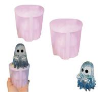 Handmade Middle Finger Ghost Ornament Resin Mold，Halloween Funny Transparent 3D Ghost Shape Statue,Personalized DIY Art Gift Home Indoor Decor