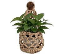 Handmade Plant Hanger - Boho Woven Cotton Decor, Macrame Planter Holder with Decorative Style, Wall Accent, Stylish Display for Details, Hanging Planter Holder for Living Room Kitchen Office Dorm