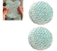 Handmade Pressure Relief Balls, ,Stress Relief Balls for Hands with Noisy Sound, Stress Relief Balls for Hands, Funny Gift for Women Men (Blue*2)