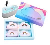 Handmade Rainbow Bubble Bath Balls - 4 Piece Bath Bomb Gift Set