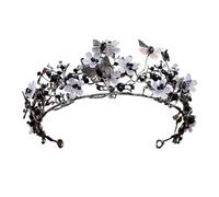 Handmade Rhinestone Butterfly Tiara - European Style Bridal Crown Headband, talla única, Madera de agar