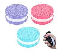 Handmade Silicone Stress Relief Toys, Super Soft Squeeze Soothing Dessert Toys, 3 Pack, Great for Relieving Stress(Multi-Colored C)