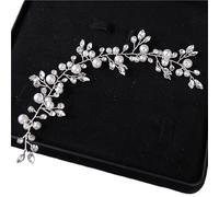 Handmade Silver Color Crystal Bridal Headpiece Pearl Bride Hair Vine Wedding Headband For Women Prom Accessories