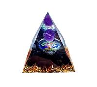 Handmade Tree Of Life Orgone Pyramid Amethyst Peridot Healing Crystal Peridot Amethyst Natural Cristal Stone Energy Orgonite,F
