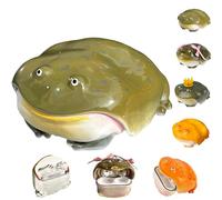 Handmade Unique Frog Design Wireless Earphone Protective Cases,Ugly Frog Anti-Scratch Wireless Earphone Protector,Weird Toad Creative Animals Earbuds Covers for Airpods 4/Pro 3 (Green, for 4)