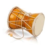 Handmade Wooden & Leather Classical Indian Folk Dumroo Damroo Damaru Hand Drum Set Percussion Decorative Collectible Showpiece World Musical Instruments Fun For Adults Kids Babies Birthday Gift