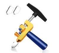 Handmatige Tegelsnijder 2-in-1 Draagbaar met 2 Vervangende Wolfraamcarbide Bladen, Glas- en Tegelsnijgereedschap voor Doe-het-zelf, Spiegels, Keramiek (Azul)