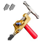 Handmatige Tegelsnijder 2-in-1 Draagbaar met 2 Vervangende Wolfraamcarbide Bladen, Glas- en Tegelsnijgereedschap voor Doe-het-zelf, Spiegels, Keramiek (Rojo)