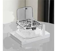 HANDOPCY Contenedor para cápsulas de detergente Organizador de accesorios for el cabello, caja almacenamiento acrílico for diademas, contenedor cápsulas lavandería, escritorio(Transparent M)