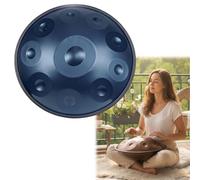 Handpan 22 Pulgadas Re Menor para Sanación con Sonido Handpan Drum 9/10/12 Notas 440hz/432hz para Principiantes Hand Pan Drum Acero con Bolsa Baquetas Stand para Meditación(Azul,440HZ/10 Note)
