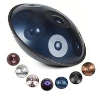 Handpan 9 Notas 10 Notas 12 Notas para Principiantes Handpan Drum 440Hz/432Hz para Meditación Hand Pan Drum 22 Pulgadas en Re Menor para Sanación con Sonido con Bolsa Mazo(Azul,432HZ/9 Note)