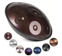 Handpan 9 Notas 10 Notas 12 Notas para Principiantes Handpan Drum 440Hz/432Hz para Meditación Hand Pan Drum 22 Pulgadas en Re Menor para Sanación con Sonido con Bolsa Mazo(Purple,432HZ/10 Note)