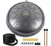 Handpan,AKLOT Tongue Drum Tambor de Lengua 12 Pulgadas 13 Notas C Chiave Instrumento de Percusión Tambores de Hendidura for Meditación