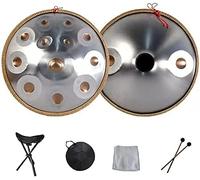 Handpan Armónico Drum Hand Pan 9 10 12 14 Instrumento De Percusión Profesional Handpan De Acero Con Bolsa De Viaje Decoración De Cuerda Para Meditación Yoga Zen,Gold Eye,10Notes