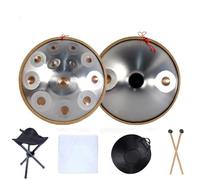 Handpan de 22 pulgadas, 9, 10, 12, 14 notas, tambor de lengua de acero, 440 HZ, 432 HZ, instrumentos de percusión for meditación y Yoga(22 Inch 14 Notes)