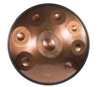 Handpan De 22 Pulgadas Con 9/10/12 Notas - Tambor De Acero Afinado A Mano Para Adultos, Profesional, Para Meditación, Yoga Y Camping, Incluye Bolsa Suave, Mazas Y Soporte golden 9-sounds