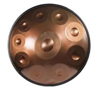 Handpan De 22 Pulgadas Con 9/10/12 Notas - Tambor De Acero Afinado A Mano Para Adultos, Profesional, Para Meditación, Yoga Y Camping, Incluye Bolsa Suave, Mazas Y Soporte golden 10-sounds