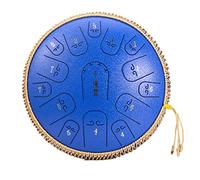 Handpan de Tambor de Lengua de Acero de 14 Pulgadas Handpan Drum Instrumento De Percusión Lotus Hand Pan Drum para Camping, Yoga, Meditación, Terapia De Músic (Color : F, Size : One size)