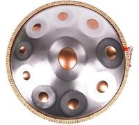 Handpan Drum 12 notas 22 pulgadas acero adulto 440Hz/432Hz Hand Pan for principiantes regalo niños meditación con bolsa suave(10 Notes)