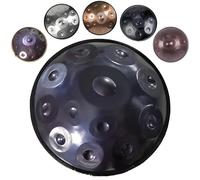 Handpan Drum 22 Inch 9/10/12 Notes D Minor 440Hz/432Hz, Professional Steel Hand Pan with Soft Bag Stand, Hand Drum Instrument for Beginners Sound Healing Meditation(Blue,432HZ/12Note)