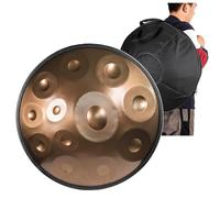 Handpan Drum, 22-Inch D Minor 12-Note 432Hz/440Hz Adult Steel Hand Drums for Professional Performance, Hand Pan Drum Handpan Drums for Adults Steel Tambourine Pan Drum(Gold,440Hz)