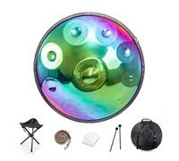 Handpan Drum 22 Pulgadas, 9/10 Notas, 432 Hz/440 Hz, En Re Menor, Percusión Armónica For Sanación Con Sonido, Meditación Personal Y Yoga(10 Notes(432HZ))