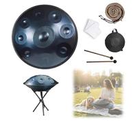 Handpan Drum 432Hz/440Hz 9/10/12 Notas 22 Pulgadas Handpan Drum Instrumento Hand pan Ideal para Principiantes, Tambor de Mano para Yoga Meditación Educación Musical(Azul,440HZ/12Note)