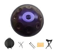 Handpan Drum 440 Hz 9/10/12 Notas 22 Pulgadas Tongue Drum D Menor, Tambor Handpan Percusión Instrumental para Sanación con Sonido, Meditación Personal, Yoga(Dark purple,10 Notes)