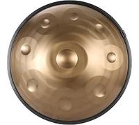 Handpan Drum 440Hz/432Hz 9/10/12 Note Pan Instrumentos de percusión metal acero inoxidable, espiral dorada(9 Notes (440Hz))