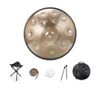 Handpan Drum 9/10/12 Notas Tambor Handpan de 22 pulgadas 432 HZ/440 HZ D menor for curación de sonido, meditación personal, yoga, con bolsa suave, mazos, soporte for tambor Handpan, paño de limpieza(C