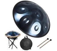 Handpan Drum 9/10/12 Note 440Hz D Minor 56cm Handpan Instrument D Menor Handpan Music Percusión para La Curación Del Sonido, Meditación Personal, Yoga(Azul,12 notas)