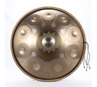 Handpan Drum De 22 Pulgadas, 9/10/12 Notas, 440 Hz/432 Hz, Instrumento Handpan Kurdo En Re Menor Con Funda Suave, 2 Mazos, Soporte Y Paño Antipolvo(10 Notes (432Hz))