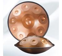 Handpan Drum De 9/10/12 Notas - Tambor De Lengua De Acero, Percusión De Tambor Golden Handpan 432 Hz/440 Hz, Hand Pan Drums Sets De 22 Pulgadas, Para Adultos, Niños(440Hz,9Notes)
