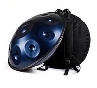 Handpan Drum de Acero D Minor Handpan Instrumento Musical 9 10 12 Notas Afinado 432Hz 440Hz para Meditación Yoga Música y Práctica Sonora para Terapia Relajante(Azul,440HZ/12 Note)