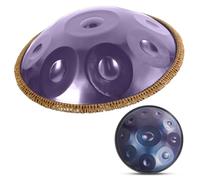 Handpan Drum Hand Pande 10 tonos de acero de 58cm Instrumento de percusión Profesional, Tambor de Lengua 432Hz/440Hz Regalo De Instrumento(Purple,440Hz)